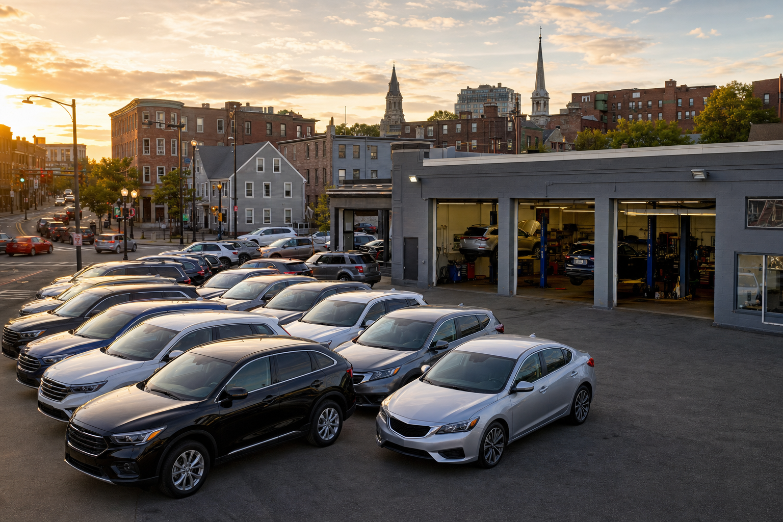 Las America Auto Sale & Repair lot in Providence, RI
